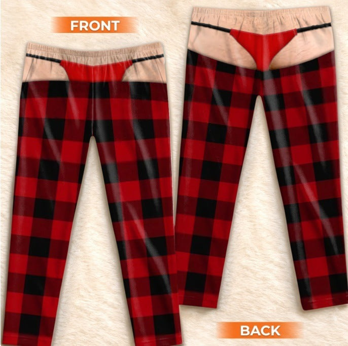 Christmas 3D Print Cotton Lounge Pants