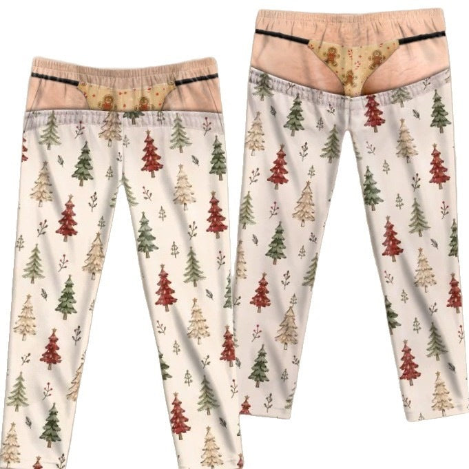 Christmas 3D Print Cotton Lounge Pants